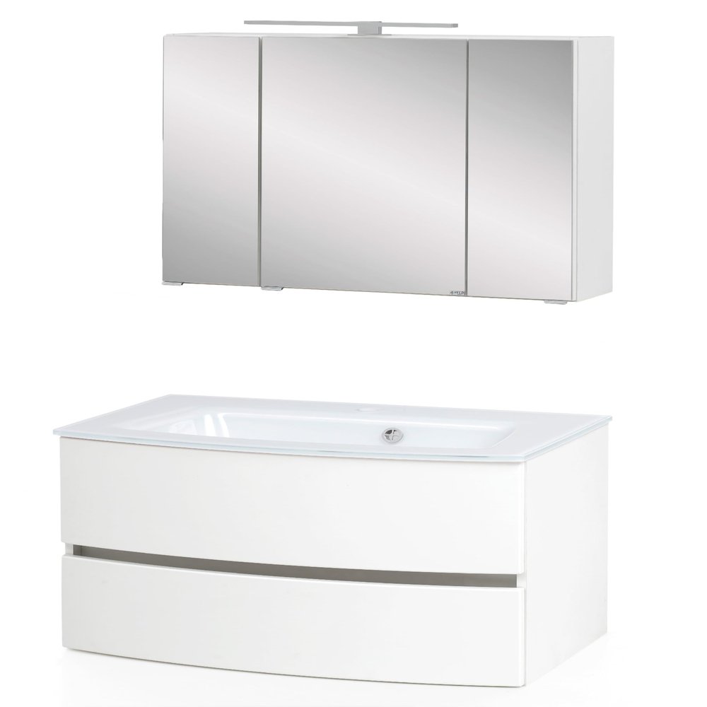Kornel 1 Bathroom Set, 2-Piece, with White Washbasin - White
