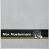 Manutextur Personalized Name Towel – Cat Motif 2 – Light Gray – 50 x 100 cm view 1