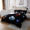 Homemissing Betta Fish Quilted Bedspread, Colorful Siamese Fighting Fish, 220 x 240 cm view 1