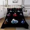 Homemissing Betta Fish Quilted Bedspread, Colorful Siamese Fighting Fish, 220 x 240 cm view 2