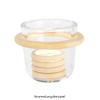 Ideen mit Herz Wooden Craft Rings | 10 Pieces | 5 cm | 8 mm Thick | Natural view 4