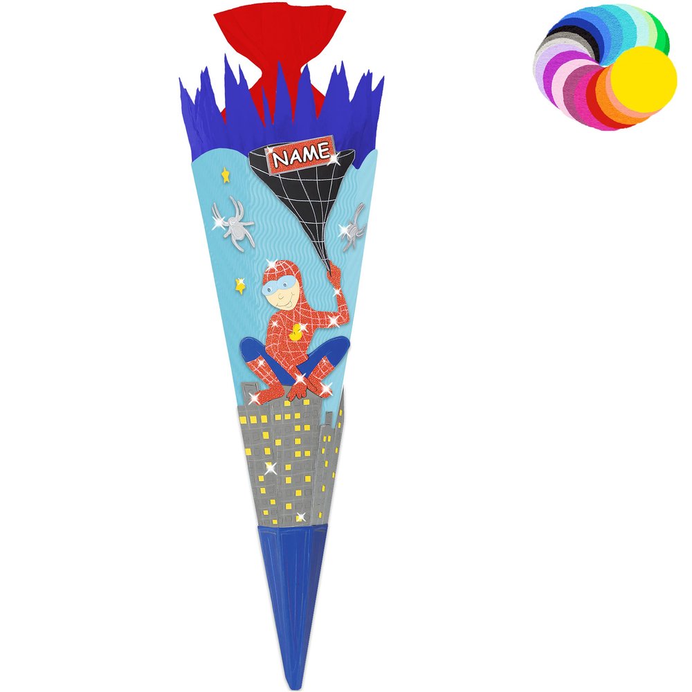 Craft Kit: Spider Schultüte, Customizable Color & Size, Includes Name
