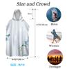 Hooded Beach Poncho Towel, Quick-Dry 3D Rhinoceros Print, 80 x 145 cm view 2