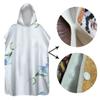 Hooded Beach Poncho Towel, Quick-Dry 3D Rhinoceros Print, 80 x 145 cm view 3