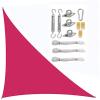 CENPENYA Waterproof Triangle Sun Shade Sail, 95% UV Protection, with Free Rope Mounting Kit, Pink (445.7 m) view 1