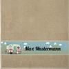 Manutextur Personalized Name Towel – Camper Design – Beige – 50 x 100 cm view 1