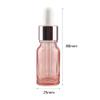 ZEOABSY 10 mL Pink Glass Dropper Bottles with Pink Pipette Rings, 6-Pack + Funnel view 2