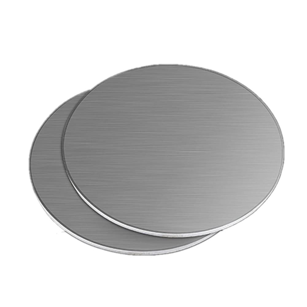 4-Pack 304 Stainless Steel Round Plates, 100 mm Diameter, 0.8 mm Thick