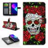 Shinewish Folio Case for Wiko Ride 3/U614AS, PU Leather, Skull Design view 1