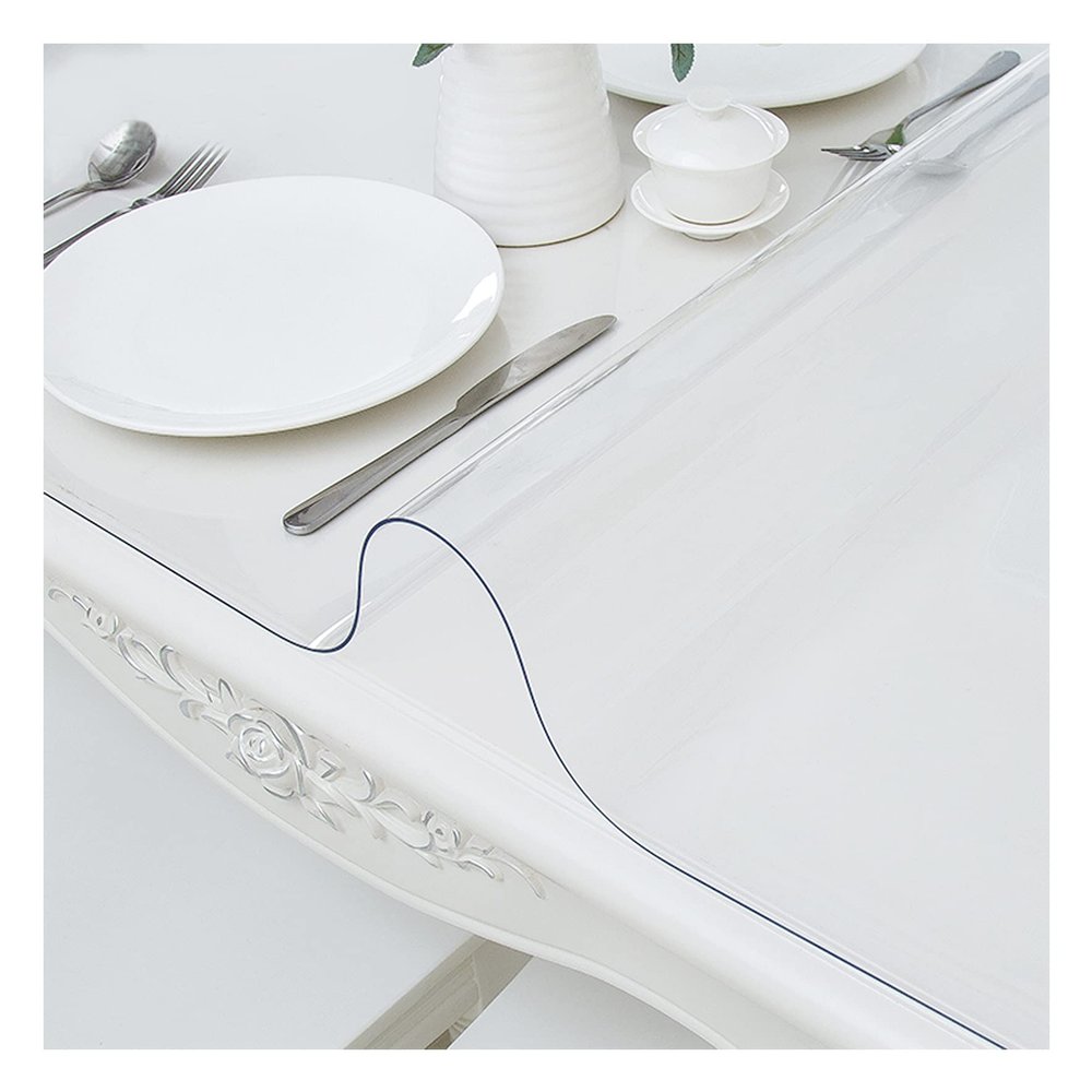 Clear PVC Table Cover, Transparent, Waterproof, Heat-Resistant, 1 mm, 110 x 135 cm