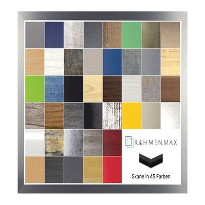 Skane MDF Frame for 31 x 46 cm Picture, Brushed Aluminum Decor with Acrylic Glass