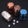 Dice Cup, Wine Barrel Design, Green Copper view 4