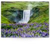BilderKing Skógafoss Waterfall, Iceland Wall Art – 100 x 75 cm, 5 mm Acrylic Glass with Aluminum Dibond Composite and Rear Frame view 1