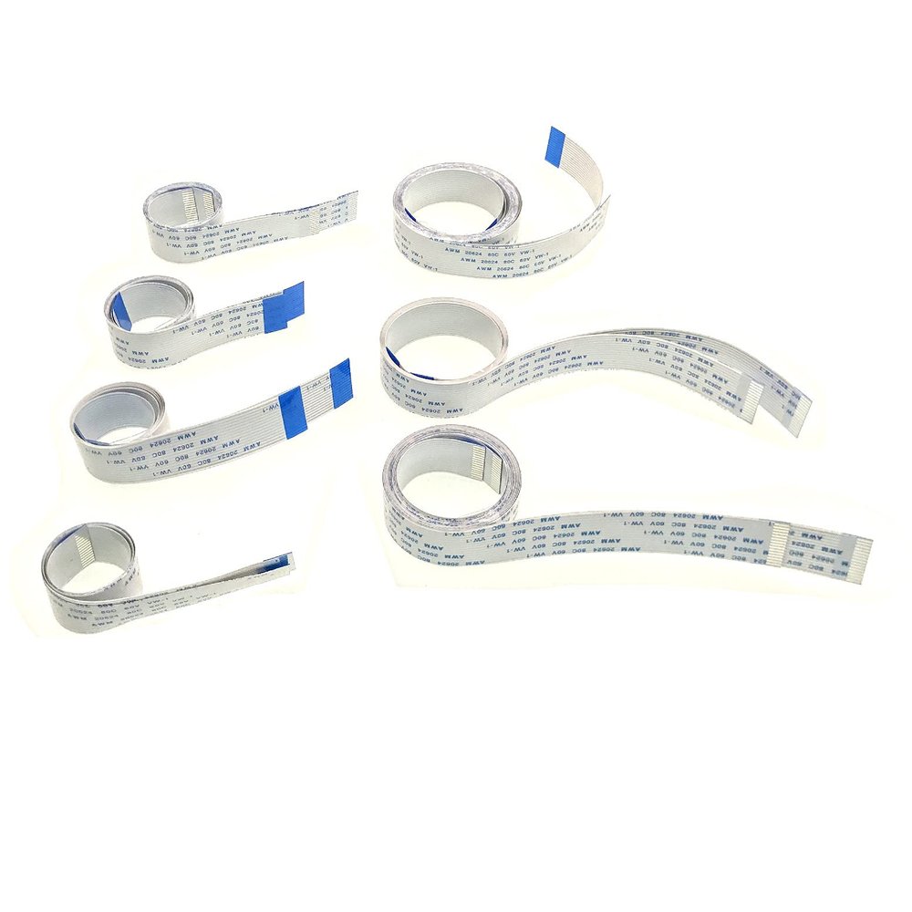 JZK 14-Piece 15-Pin FFC Ribbon Cable Set, 30 cm–200 cm, for Raspberry Pi Camera