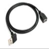 System-S USB 2.0 Cable, 100 cm, Type-A Plug to Socket, Angled, Black view 2