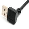 System-S USB 2.0 Cable, 100 cm, Type-A Plug to Socket, Angled, Black view 3