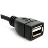 System-S USB 2.0 Cable, 100 cm, Type-A Plug to Socket, Angled, Black view 4