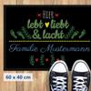 Print Royal Doormat with Quote – Live, Love, Laugh – Welcome – Personalized with Custom Name – Yellow Heart, 60 x 40 cm view 4
