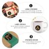 Birthday Stickers, 1 Roll, Black Round Copper Paper Labels view 4