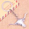 ZOJK 60 × 31 mm Longhorn Bull Head Keychain Pendant view 1