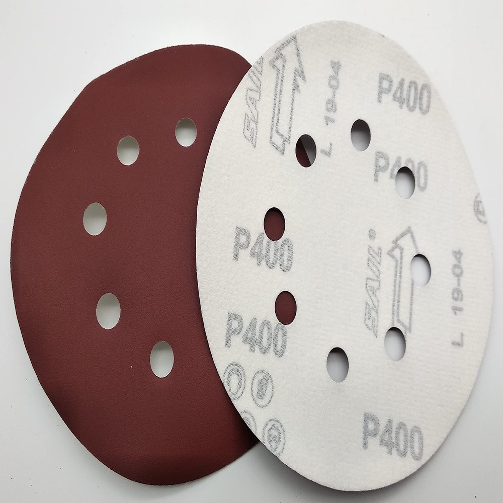 150 mm Kraftfeld Profi 8-Hole Sanding Discs, Grits 40–2500 (5, 400)