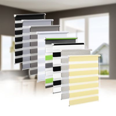 Eurohome Double Roller Blind, No-Drill Clamp-Fit, 120 x 150 cm, Beige