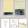 Eurohome Double Roller Blind, No-Drill Clamp-Fit, 120 x 150 cm, Beige view 2