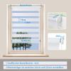 Eurohome Double Roller Blind, No-Drill Clamp-Fit, 120 x 150 cm, Beige view 3