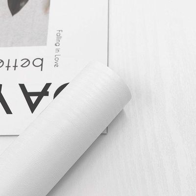Abyssaly Self-Adhesive Matte White Wood-Look Furniture Film