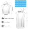 Morbuy Adult & Kids Beach Poncho Towel with Hood, 3D Sailboat Print, 80 x 145 cm view 4