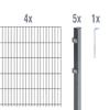 Alberts 654689 Double-Wire Panel Fence Complete Set, Anthracite, 160 cm H x 8 m L view 2