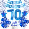 70th Birthday Decorations for Men, Blue Balloon Set view 1