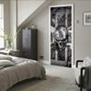 3D Gray Skull Door Mural Sticker, Retro, 77 x 200 cm view 2