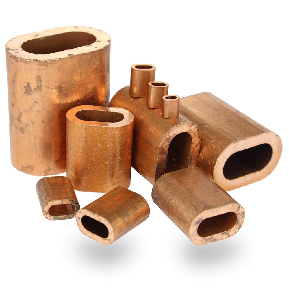 BOOTSTEILE BRAUER Oval Copper Press Clamps, 2 mm, 15-Pack