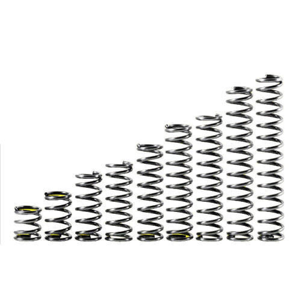 Mechanical Compression Spring, 1.5 mm Wire, 12 mm OD, 70 mm, 5 pcs