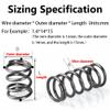 Mechanical Compression Spring, 1.5 mm Wire, 12 mm OD, 70 mm, 5 pcs view 3