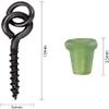 LATRAT 20-Piece Threaded Boilie Bait Screws and 40-Piece Fishing Hook Stops view 3