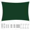KOUDU Rectangular Sun Shade Sail 6 x 7 m, UV Protection, Dark Green view 1