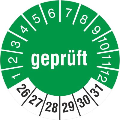 500 INSPECTED Inspection Labels, 18 mm, 2026–31