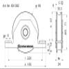 Bearing-Mounted Roller with Round Groove and Inner Support Plate, 90 mm | 2 Bearings | Up to 390 kg view 3