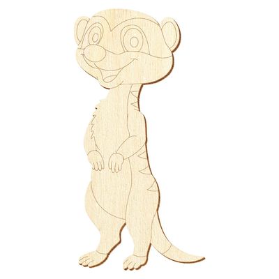 Wooden Meerkat V2 – Craft Decoration, 5–50 cm, Pack of 50, 25 cm High