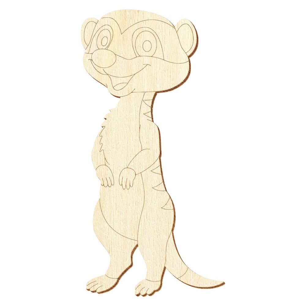 Wooden Meerkat V2 – Craft Decoration, 5–50 cm, Pack of 50, 25 cm High