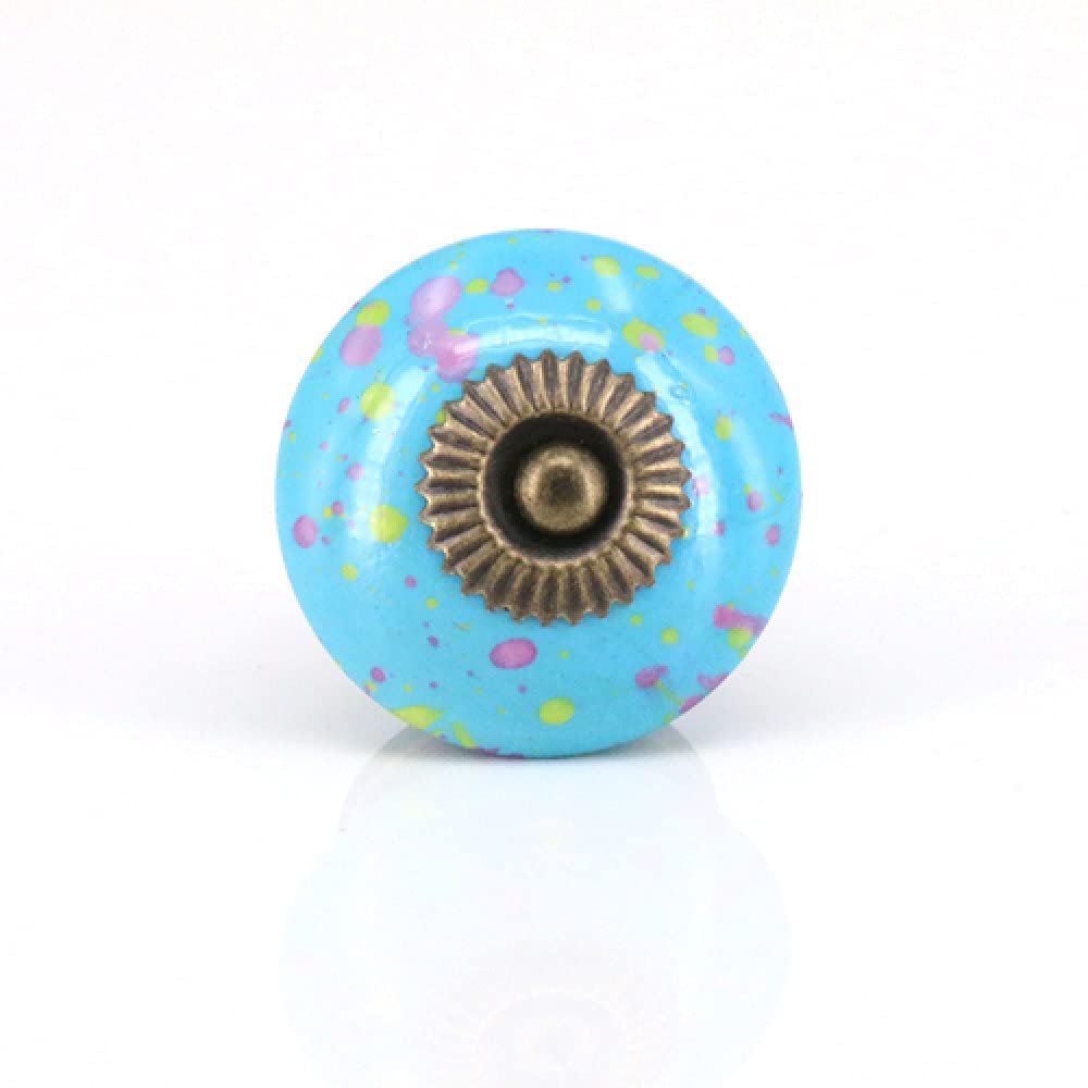 LIJUCAI 1x Furniture Drawer Dresser Pull, Ceramic-Color Acrylic Cabinet Handle, 39 mm, 003