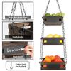 J JACKCUBE DESIGN MK1008A Rustic Hanging Wooden Basket for Fruits and Vegetables, Space-Saving, Sturdy Metal Hooks view 4