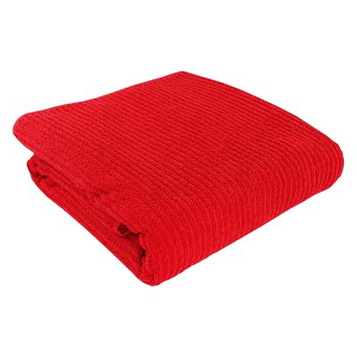 SussexHome Large Bath Towel, 100% Cotton, 89.9 x 177.8 cm, Striped Plush Design