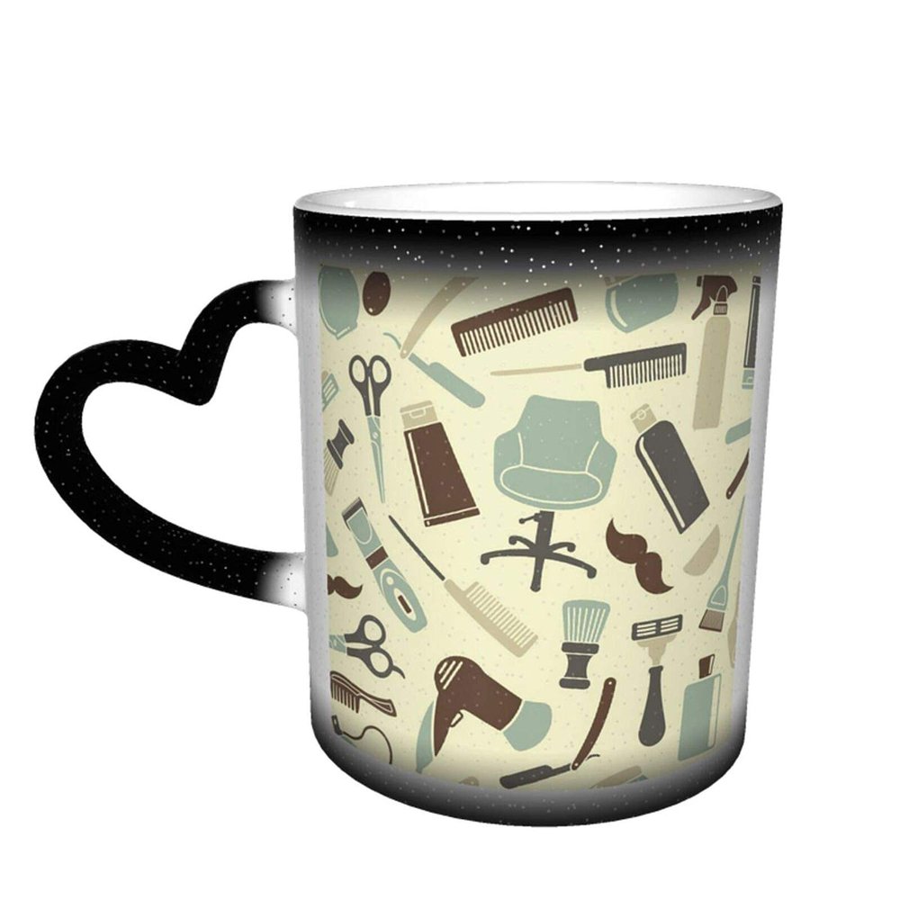 Salon & Barber Hairdresser Color-Changing Ceramic Coffee Mug, 330 ml
