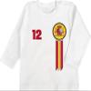 Baby Long-Sleeve Shirt – 2026 Soccer World Cup Fan Apparel – Spain “12th Man” Emblem – 6–12 Months – White view 1