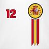 Baby Long-Sleeve Shirt – 2026 Soccer World Cup Fan Apparel – Spain “12th Man” Emblem – 6–12 Months – White view 2
