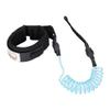 NIDUNO 1-Piece Surfboard Ankle Leash, Coiled, 5 ft, Blue view 1