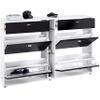 Vladon Today Shoe Cabinet, 155.5 x 95 x 28 cm, Blue LED Lighting, Made in Germany view 3